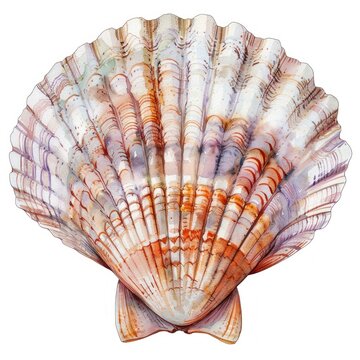 Colorful seashell illustration art
