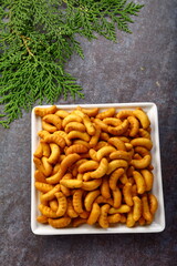 Fresh baked healthy snack food-  cashew biscuits.