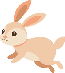 Adorable Bunny Rabbit Illustration Hopping for Joy