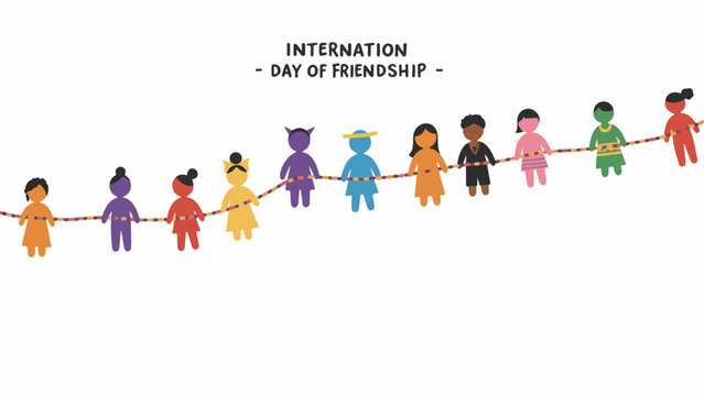 international friendship day , friendship, happy, day, group, people, friends, young, banner, background, greeting, friend, design, illustration, together, vector, poster, international, relationship,