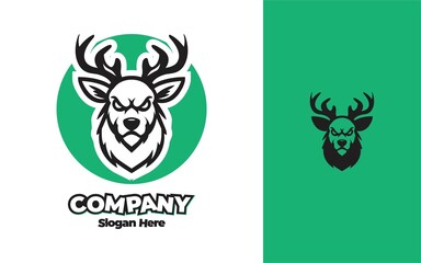 The deer logo design concept