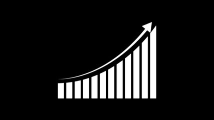 Abstract business graph icon animation background. motion graphic about business infographic graph going up, suitable for business development, business graph showing success and profit concept. - Powered by Adobe