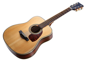Obraz premium acoustic guitar isolated on a transparent background. 