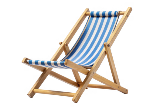beach chair isolated on a transparent background.	 - Powered by Adobe