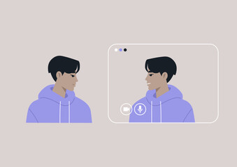 Fototapeta premium Exploring the subtleties of forced politeness during virtual meetings and the challenges of modern communication