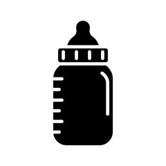  baby milk bottle icon white on background