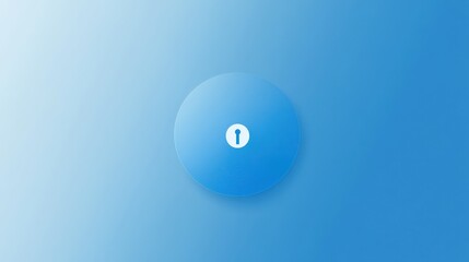 Abstract Blue Background with Circular Keyhole Icon Symbolizing Security and Privacy in Digital Space, Ideal for Technology and Cybersecurity Themes