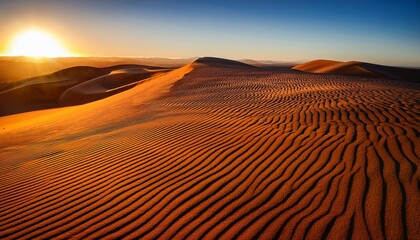 sand dune patterns at sunrise