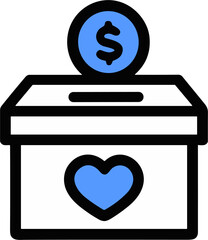 Donation Box Icon for Community Support