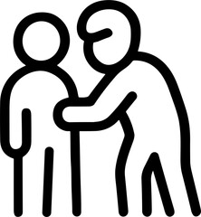 Person Comforting Icon for Emotional Support