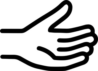 Helping Hand Icon Representing Kindness and Aid