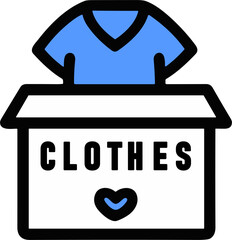Clothing Support Icon for Charity Aid