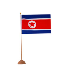 Flag of the Democratic People's Republic of Korea on a transparent background