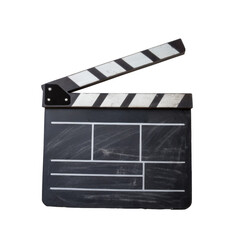 Fototapeta premium clapperboard isolated on a transparent background. 