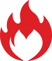 Red flame vector illustration fire heat