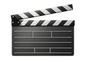 Fototapeta premium clapperboard isolated on a transparent background. 