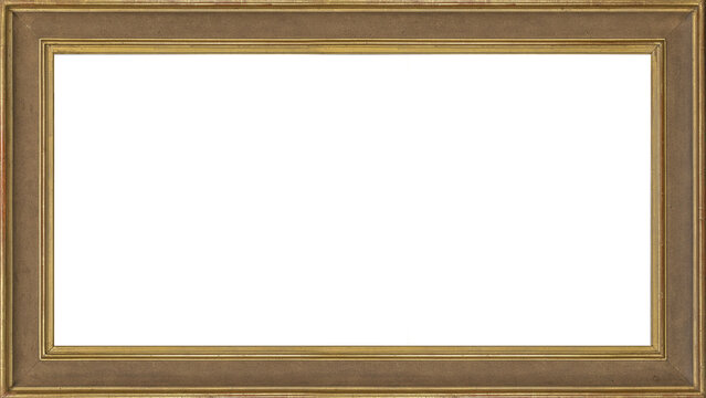 Picture Frame 16:9 4K TV Size Brown Simple Ornate Wood Rustic Antique Museum