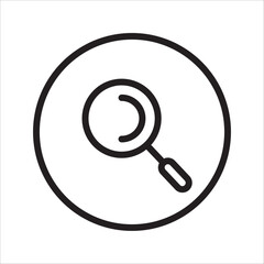 Search Icon vector illustration, magnifying glass symbol, search icon clip art , zoom in and zoom out symbol, Magnifying glass sign isolated