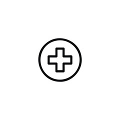 Fototapeta premium Medical Cross In Circle Icon