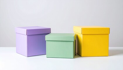 Fototapeta premium シンプルでカラフルな箱