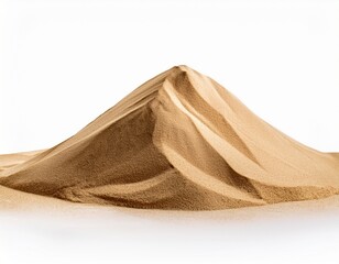 sand pile hill pit dune isolated on white white background desert beach yellow beige sand texture pattern