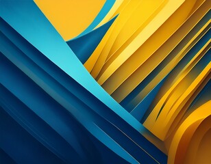 colorful geometric shapes with a gradient from yellow to blue forming an abstract background