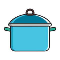 cooking pot isolated on white