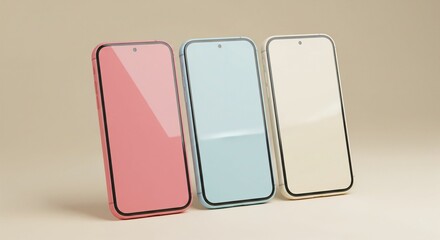 Smartphones on the display