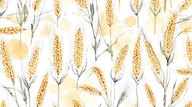 Whole Grains watercolor illustration isolated transparent background	