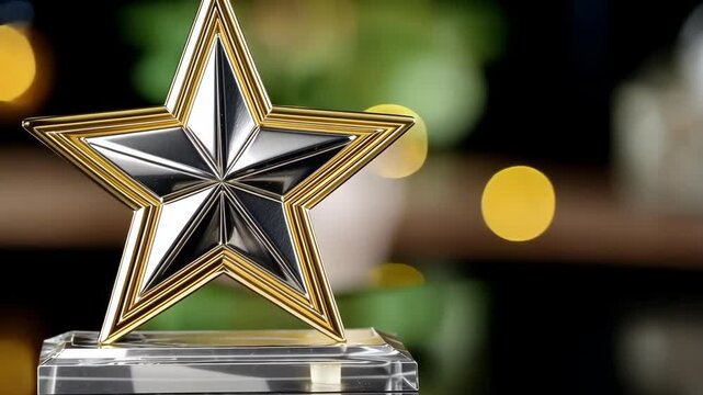 Recognition award shines brightly in elegant display capturing achievement and excellence