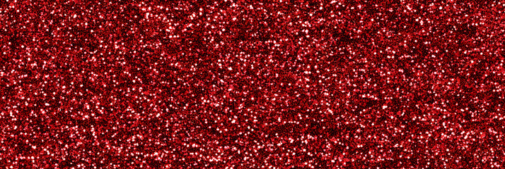 A seamless continuous red glittery pattern with shiny texture and sparkling surface ideal for design, featuring a red sequin fabric backdrop, red sparkles, and a shimmering red wall or wallpaper