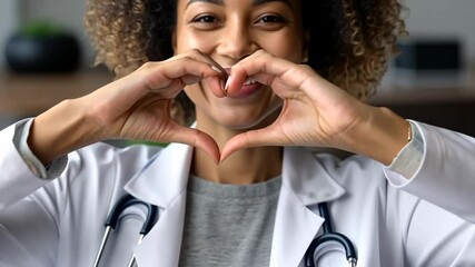 Health professional shares a heartfelt gesture promoting care and compassion in patient interactions at a medical facility