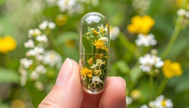 Botanical Capsule in Hand &ndash; Macro Detail.