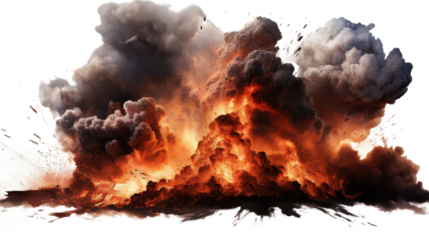 Volcanic Explosion with Smoke Cloud