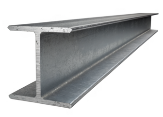  steel beam isolated on a transparent background.	
