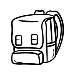 Education Illustration Black and White Hand Drawn Isolated In White