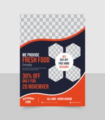 restaurant flyer design modern, restaurant poster in A4 size. Set of restaurant menu and flyer design templates modern with colorful size A4 size. Vector illustrations food flyer design 