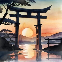 Sunset Passage: The Silent Embrace of Twilight


