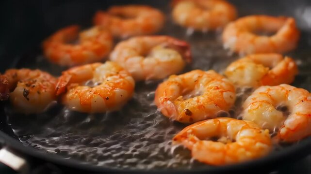Fried shrimp delicious seafood