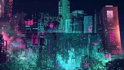abstract city skyline - Powered by Adobe
