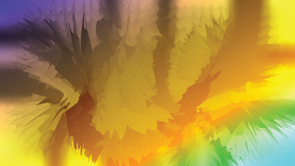 Beautiful abstraction of liquid paints in slow blending flow mixing together gently