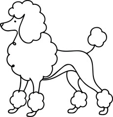 Poodle Dog Vector Illustration – Cute Groomed Pet Clipart for Cricut, T-Shirts, and Stickers