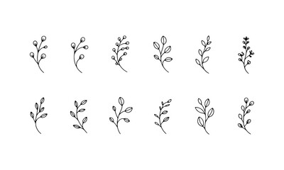 Minimalist Floral Line Art Bundle. A collection of delicate floral illustrations created with fine one-line drawing, perfect for elegant branding, packaging, greeting cards.