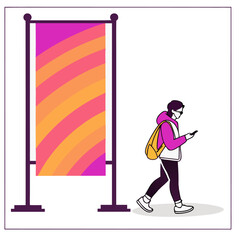 Modern gradient poster background vector set. Cover template with vibrant gradient mesh. Ideal design for social media, cover, banner, flyer.