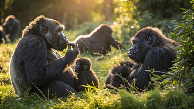 Gorilla, sharp and realistic, Photo, Natural light