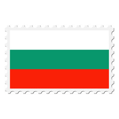 Bulgaria flag png sticker, postage stamp, transparent background. Free public domain CC0 image.