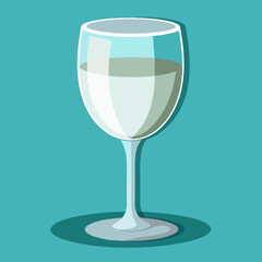 Full Wine Glass with Liquid