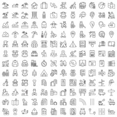 travel set of web icons in line style. travel, travel guide, travel tips, travel destinations and travel photography. Vector illustration
