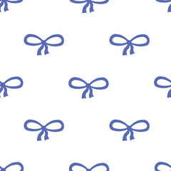 Seamless Pattern with Colored Bows