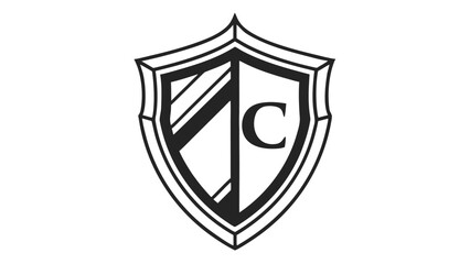 Classic black and white shield emblem with a stylized letter c inside